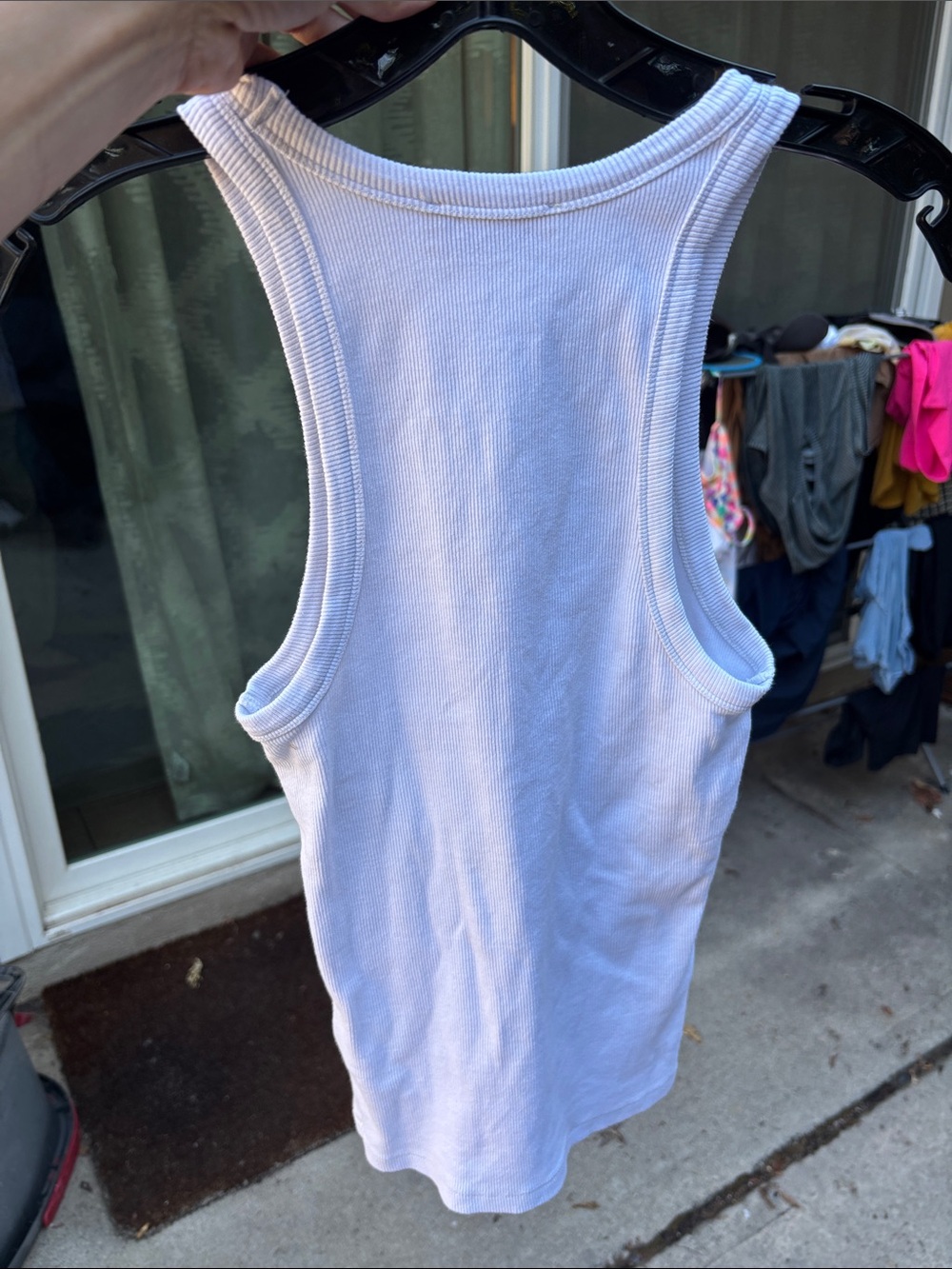 Anine Bing White Ribbed Racerback Tank - Picture 5 of 17